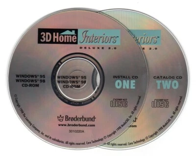 3D Home Interiors Deluxe v2.0 (2CDs) Windows - NEW CDs in SLEEVE - Image 1 of 3