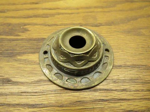 OLD BRASS ? BRONZE ?? DOOR BELL  COVER....EASTLAKE ?? Cover