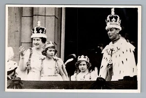 1930s UK RPPC Coronation George VI Elizabeth Tuck Postcard Princesses - Picture 1 of 2