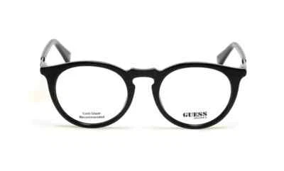 Marco óptico redondo de plástico negro mate GUESS GU8236 001 50-20-145  Foto 1 de 2
