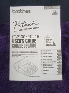 Brother P-Touch PT-2100/PT 2110 User's Guide - Imagen 1 de 2