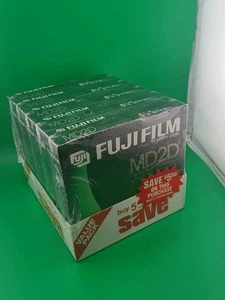 FUJIFILM FLOPPY DISK 5.25" MD2D Box Of 50 Disks 5-10 Packs Factory Sealed - Picture 1 of 3