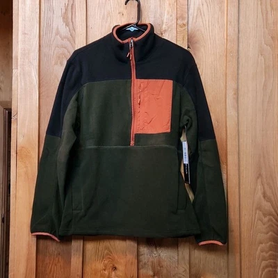 Grays Peak REI Outdoors Zip Up Winter Fleece Sweater, Small, Evergreen & Black - Image 1 of 4