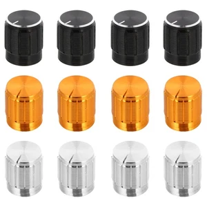 12pcs Replacement Potentiometer Knobs Rotary Aluminum Alloy Audio Knobs Set - Picture 1 of 12