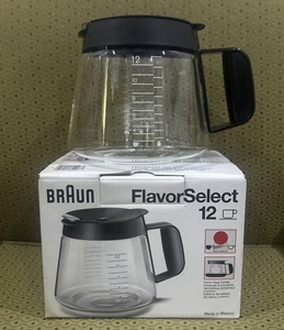 BRAUN FLAVOR SELECT OEM GLASS 12 CUP REPLACEMENT COFFEE CARAFE - Picture 1 of 2