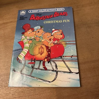 Vintage Unused 1992 The Berenstain bears Christmas Fun Giant Color/Activity Book Foto 1 de 4