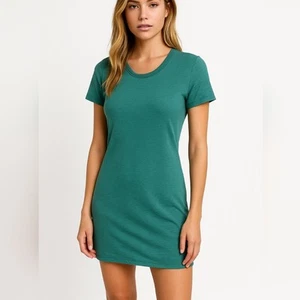 New Unive4sal Thread Teal Green T-Shirt Dress Stretch Casual Dress XS - Picture 1 of 7