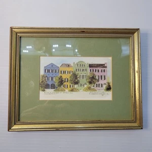 E.CHARLSIE VORWERK EAST BAY ST RAINBOW ROW CHARLESTON S.C. HAND SIGNED PRINT 9x7 - Picture 1 of 15