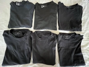 Men’s Black T-shirts Short Sleeve Round Neck Casual X4 S Slim Fit, 1x S, 1x M - Picture 1 of 4