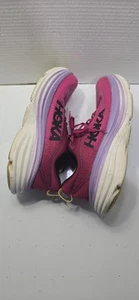Hoka One One Bondi 8 Sneakers Women's Size 8.5B Pink Purple Running Shoes - Picture 1 of 7