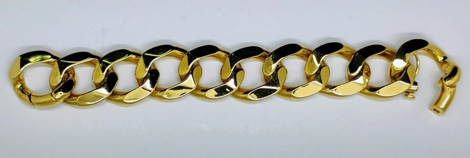 Brazalete de eslabones dorado resistente firmado por Henri Bendel cierre de cordón de 7,5" Foto 1 de 2