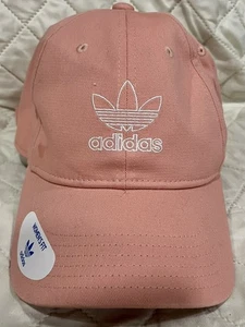 New Adidas Women's Originals Relaxed Adjustable Hat Cap Dust Pink / White - Picture 1 of 4