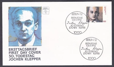 Germany FDC 1992 Michel 1643 Jochen Klepper - Image 1 of 2