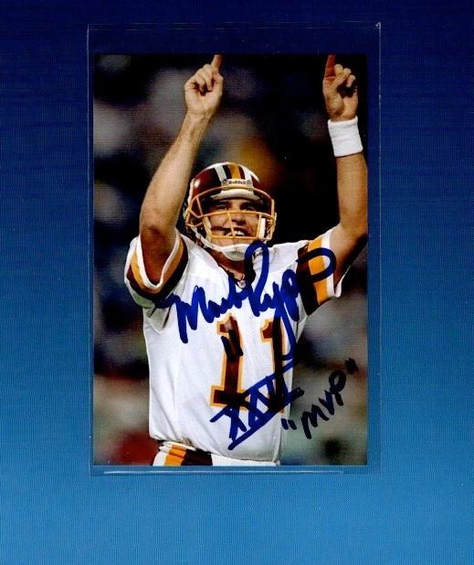 Foto firmada por Mark Rypien NFL Washington Redskins 4x6 Foto 1 de 1