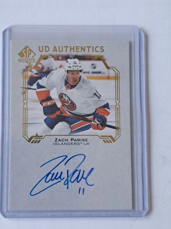 2021-22 Sp Authentic zach parise auto ship pwe  - Image 1 of 1