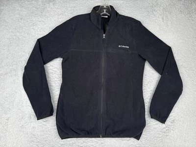 Columbia Fleece Jacket Womens Small Black Full Zip Lightweight Outdoor Hike Walk - Image 1 of 4
