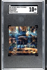 2002 Artbox Lord of the Rings #8 Rivendell Action Flipz Mosaic Sticker SGC 10 - Picture 1 of 4