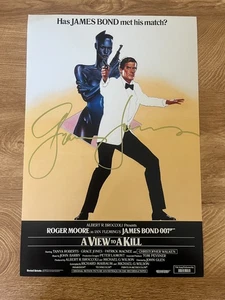 * GRACE JONES * signed 12x18 poster * A VIEW TO A KILL * JAMES BOND * 007 * - Picture 1 of 2