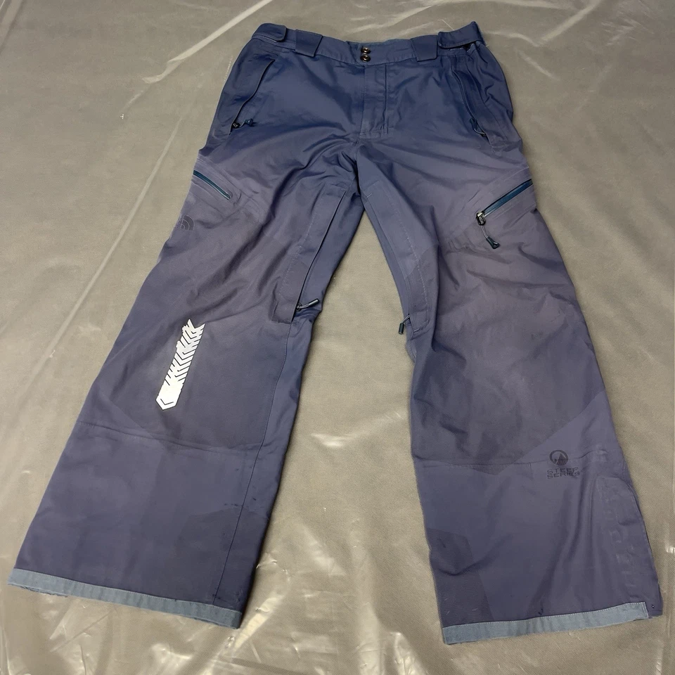 North Face Steep Series Pants Size M Snowboard Ski Blue Cargo Distressed 32x28 - Image 1 of 4