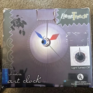 HomeTrends Shadow Art Clock in Box Red Blue Modern Tested to work Vintage - Picture 1 of 3