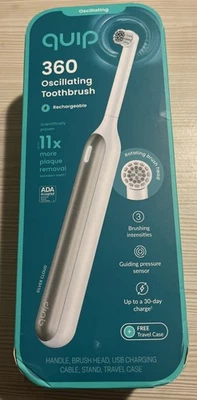 Escova de dentes oscilante Quip 360 recarregável com estojo de viagem - Branco - Imagem 1 de 4