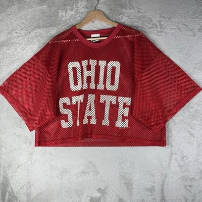 Camiseta de Colección Ohio State Buckeyes Malla Talla L Roja Años 90 Recortada NCAA Fútbol EE. UU. Foto 1 de 4
