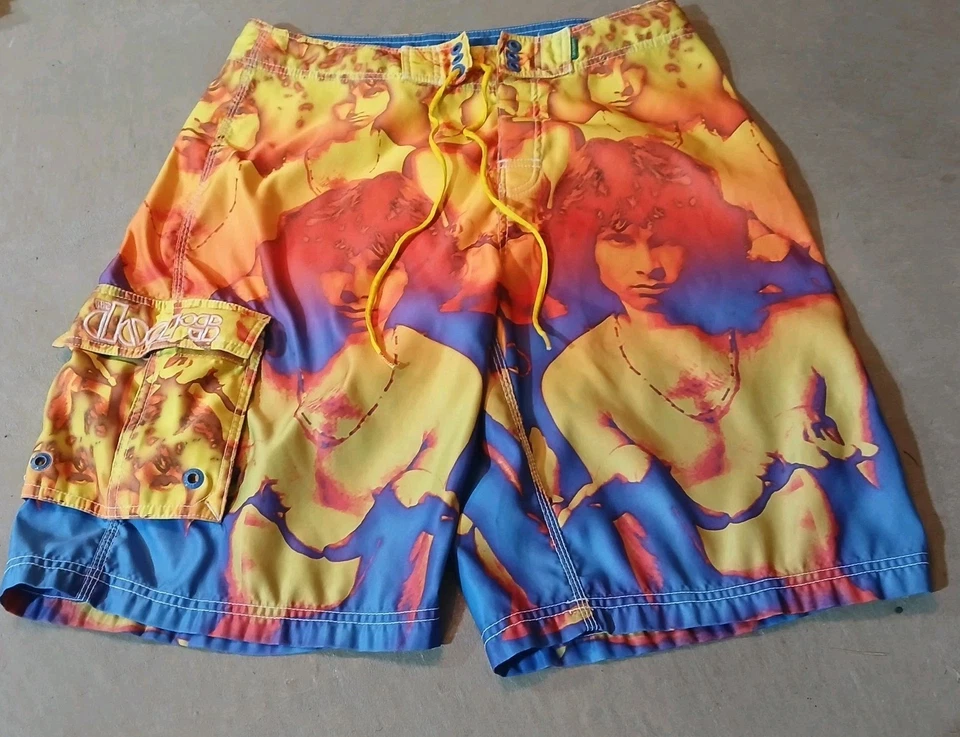 Pantalones cortos de baño The Doors para hombre talla 33 Dragonfly Jim Morrison Foto 1 de 4