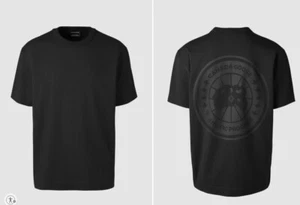 Canada Goose Mens Gladstone T Shirt Triple Black Short Sleeve Size Medium - Picture 1 of 2