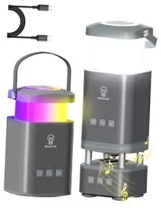 LED Camping Lantern Rechargeable, LED Lanterns with Bluetooth Speaker, RGB - Picture 1 of 8