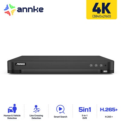 ANNKE 4K 16CH DVR 8MP Video Recorder H.265+ Home CCTV System AI Human Detection - Image 1 of 4