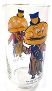 Vintage McDonald's Glass Tumbler MAYOR MC CHEESE Collector Faded 5 5/8"X2 3/4" - Picture 1 of 4