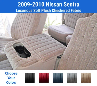 Fundas de asiento de felpa para Nissan Sentra 2009-2010 Foto 1 de 4