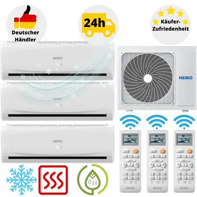 Multi Split Klimaanlage 3 Innengeräte Klimagerät 3x2,6kW Inverter 24000BTU Klima - Bild 1 von 4