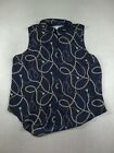 Preview Top Blouse Womens Basic Sleeveless Blue Adult Size 18 Polyester