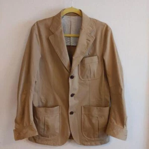 Ring jacket Tailored Jacket size 50 (XL) wool beige JAPAN - Picture 1 of 7
