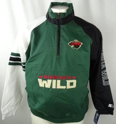Minnesota Wild NHL Starter Men's Quarter Zip Windbreaker - Image 1 of 4