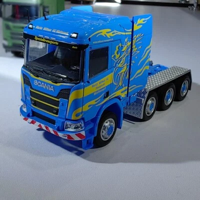 New Masdi 1:64 Blue SCANIA R650 Civil Trailer Head Model Diecast Metal Car Stock - Image 1 of 4