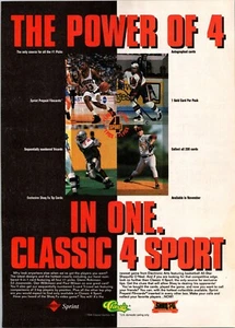 VINTAGE 1994 CLASSIC 4 SPORT TRADING CARDS PRINT AD - Picture 1 of 1