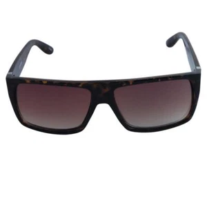 Retro Sonnenbrille Rectangular striped braun und gold - Picture 1 of 2