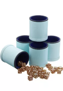 5-Pack Glow in the Dark Dice Cup with Six Non-Glow Dice - For Family Game Nights - Picture 1 of 7