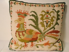 Vintage Eaahnikon Greek Made Pillow chicken w/crown wool top Mid Century Fine