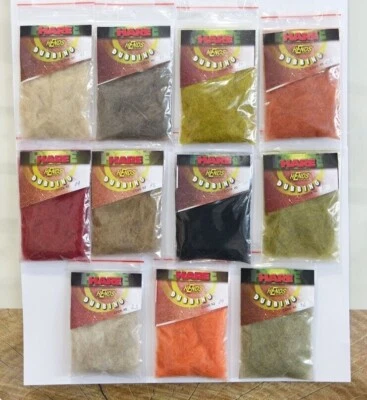 Hends HARE DUBBING 11 Farben HENDS Hasen Dubbing Nymph Scud Seatrout Mefo