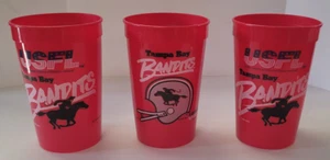 Vintage 1982 USFL TAMPA BAY BANDITS Plastic Cup Beer Glass Red - Picture 1 of 10