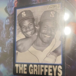 THE GRIFFEYS Ken SR & JR. Seattle Mariners Baseball 1991 Score Griffey Card - VG - Picture 1 of 3