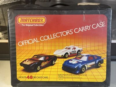 Vintage 1983 Matchbox Hot Wheels Case & 46 Die Cast Car Lot Cars Trucks Jeep Van - Image 1 of 4