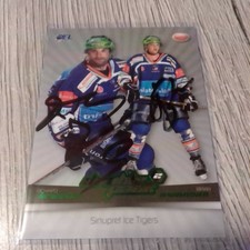 DEL Trading Card Double Pack 2007/08 Season Both Signed Sinupret ICE Tigers