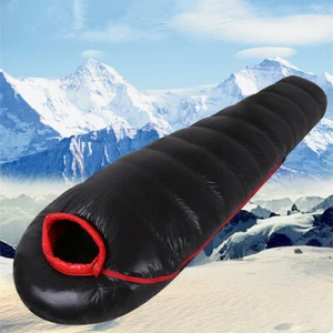 Mummy Sleeping Bag 1000g White Duck Down for Adult Backpacking Camping Hiking - Picture 1 of 14