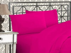 Comfort Luxurious Premium Microfiber Three Line Embroidered Bed Sheet Set - Picture 1 of 7