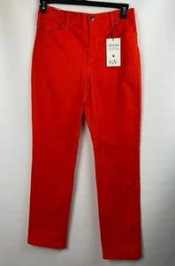 Gloria Vanderbilt Amanda Jeans Blue Straight Leg Pockets Zip Stretch (3 Szs) NEW - Picture 1 of 15