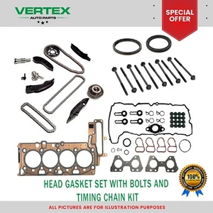 Head Gasket Set With Engine Rebuild Kit Parts Fits BMW 2.0D N47 - BRAND NEW - Picture 1 of 3